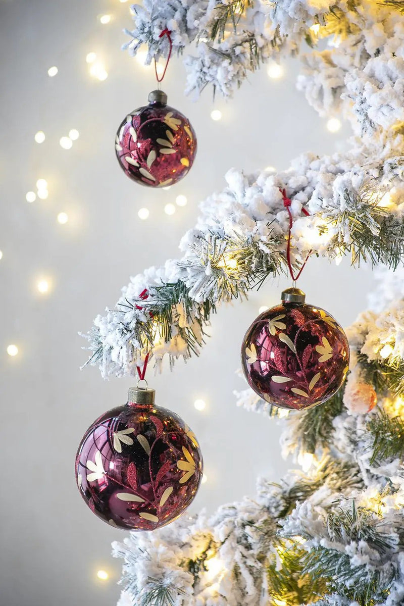 Christmas Ball Glass Decorative Hanging Ball Christmas Tree Ornaments, For Holiday Party Decorations by Unique Piece Furniture