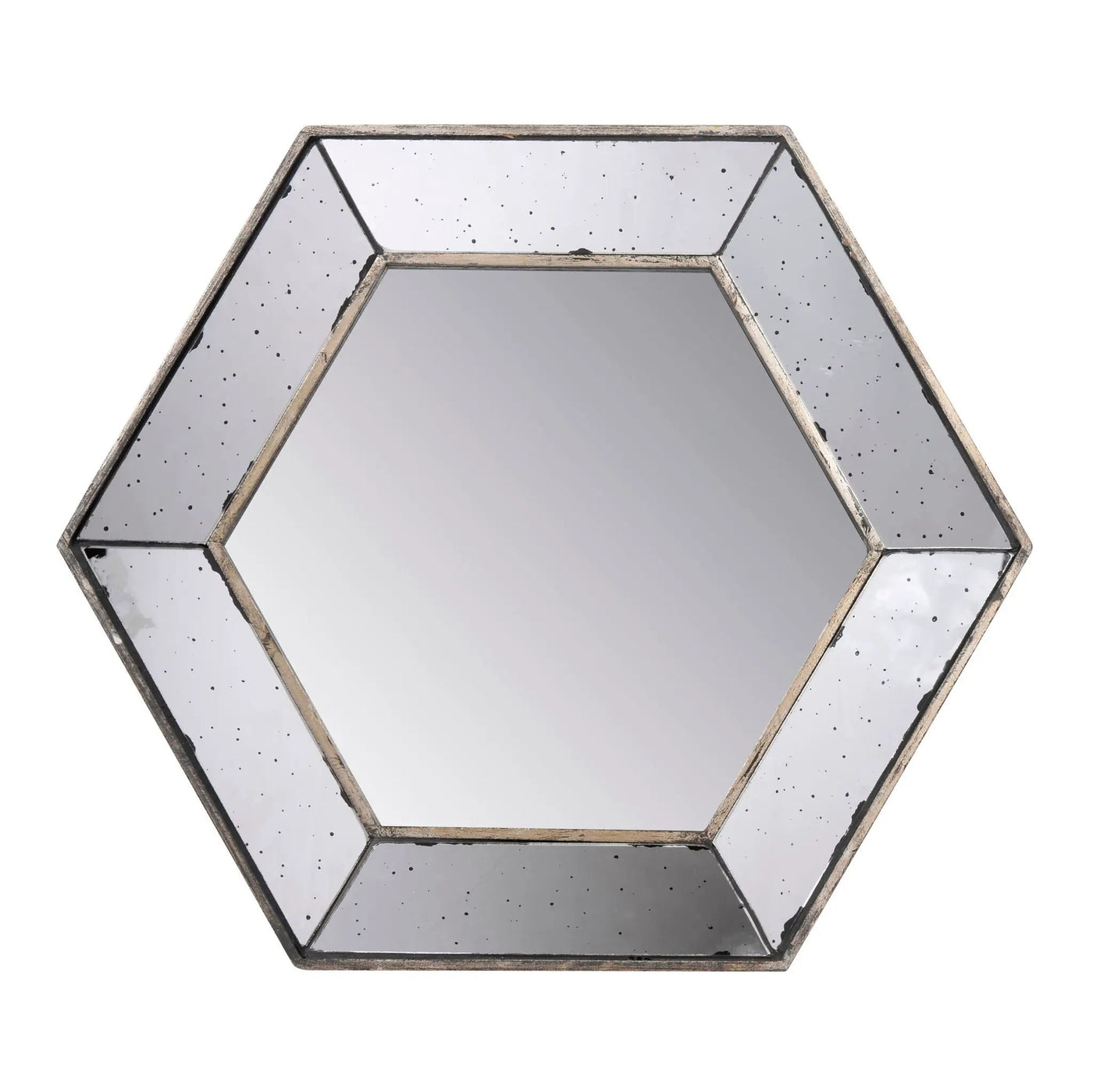 Hexagon Wall Mirror With Contemporary Glass Design, Home Decor Accent Mirror For Living Room, Entryway, Bedroom by Unique Piece Furniture