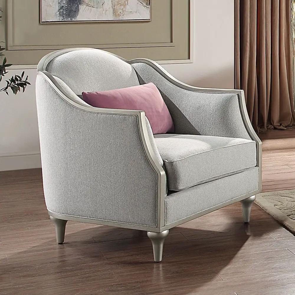Kasa - Chair With Pillow - Beige Linen & Champagne by Unique Piece Furniture