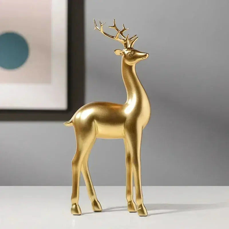 Golden Deer Decorative Figurine by House Of Avana