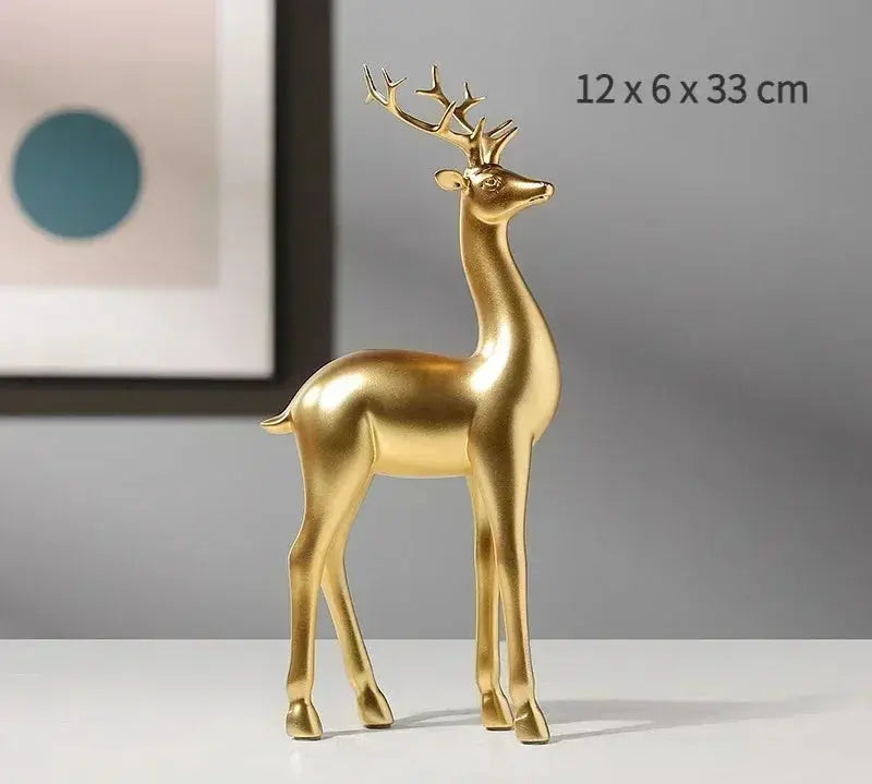 Golden Deer Decorative Figurine by House Of Avana