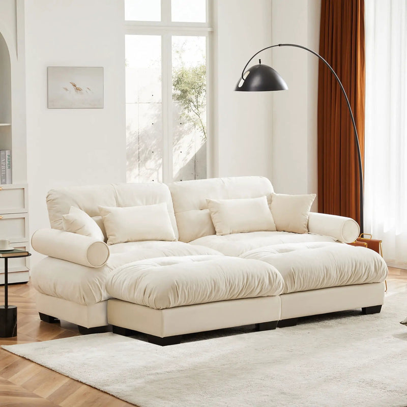 Super Comfort Oversized Modular Sectional Sofa With Movable Ottoman by HouseOfZazla