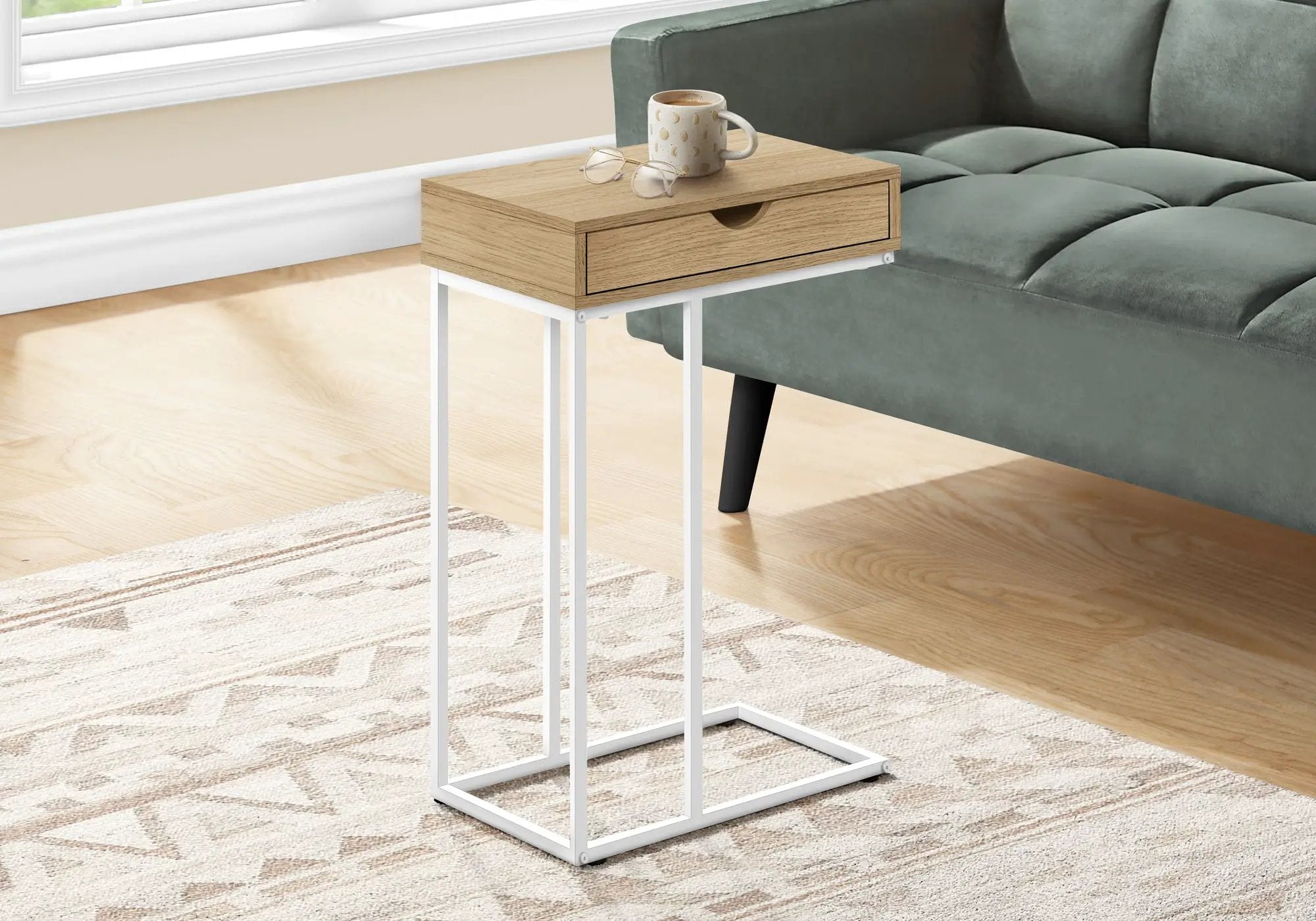 Accent Table, C - Shaped Contemporary & Modern Design by Unique Piece Furniture