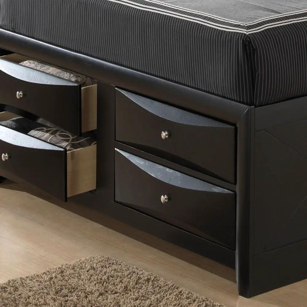 Modern Design Storage Bed With Bookcase Headboard by HouseOfZazla