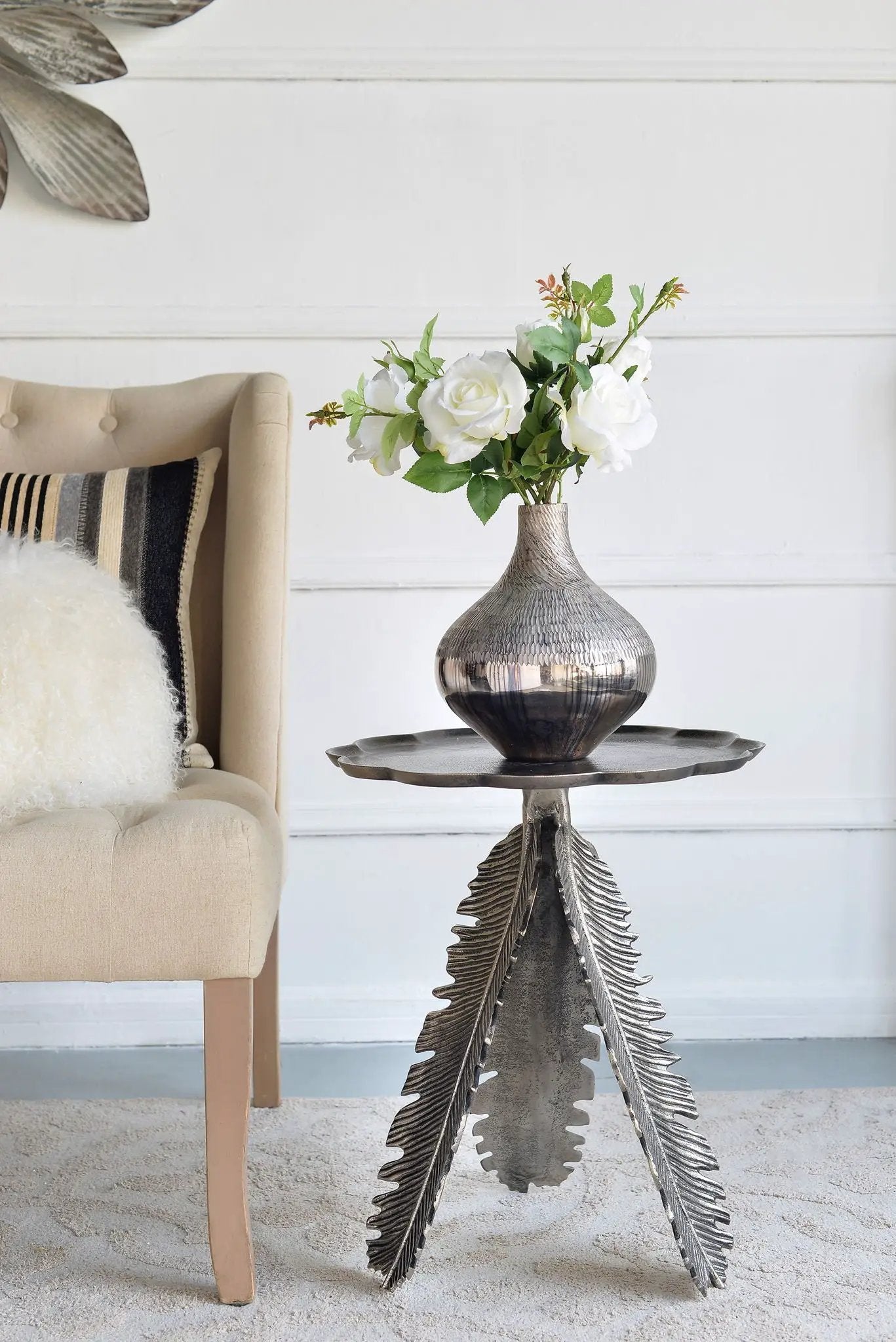 Leaf Side Table - Silver by HouseOfZazla