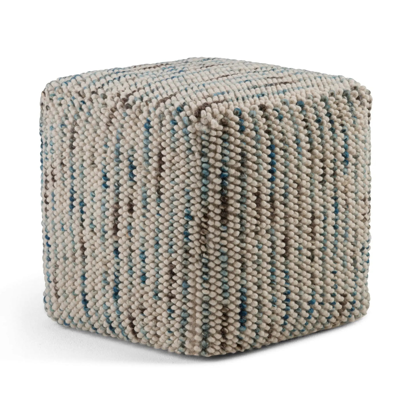 Zoey - Handcrafted Woven Cube Pouf by HouseOfZazla