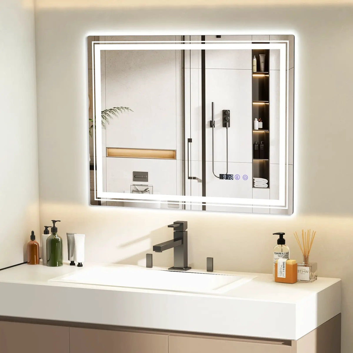 Defogging LED Bathroom Mirror with Memory Function and Anti-Fog, photo 17 of 24