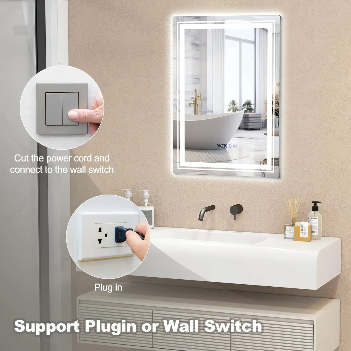 Defogging LED Bathroom Mirror with Memory Function and Anti-Fog, photo 8 of 24