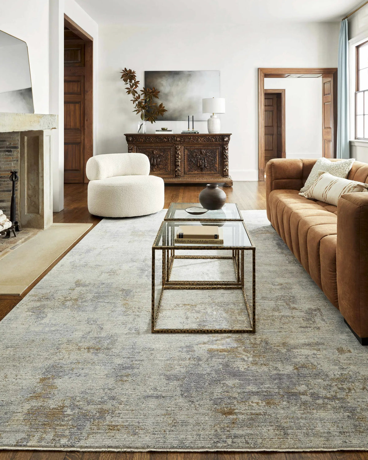 Deka Deep Teal Thick Luxe Rug, installed in a room