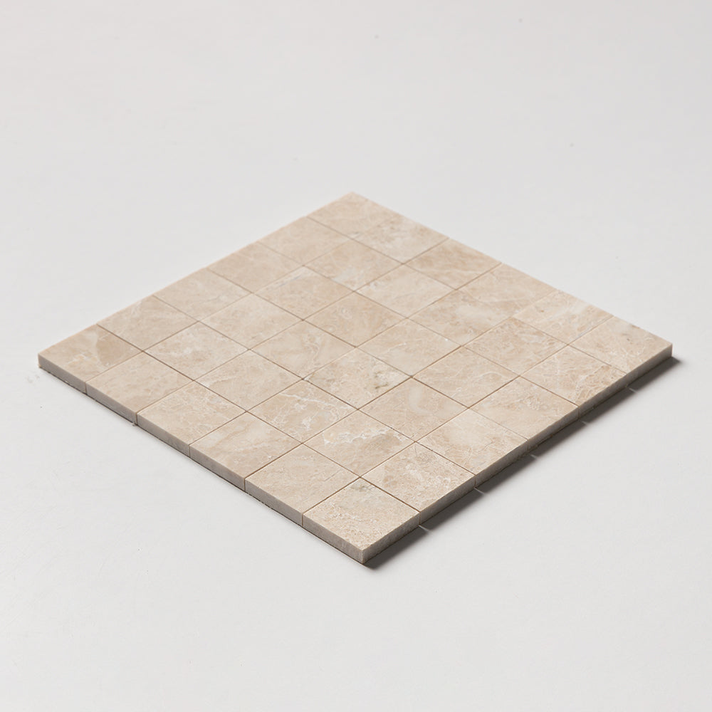 Delicate Beige Polished 2x2 Marble Mosaics 12x12 Marble Polished 12x12 Mosaics — 2