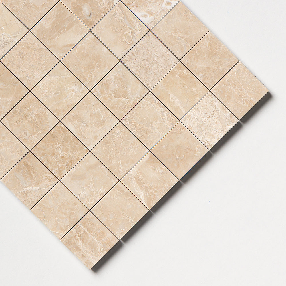 Delicate Beige Polished 2x2 Marble Mosaics 12x12 Marble Polished 12x12 Mosaics — 3