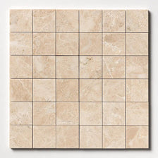 Delicate Beige Polished 2x2 Marble Mosaics 12x12