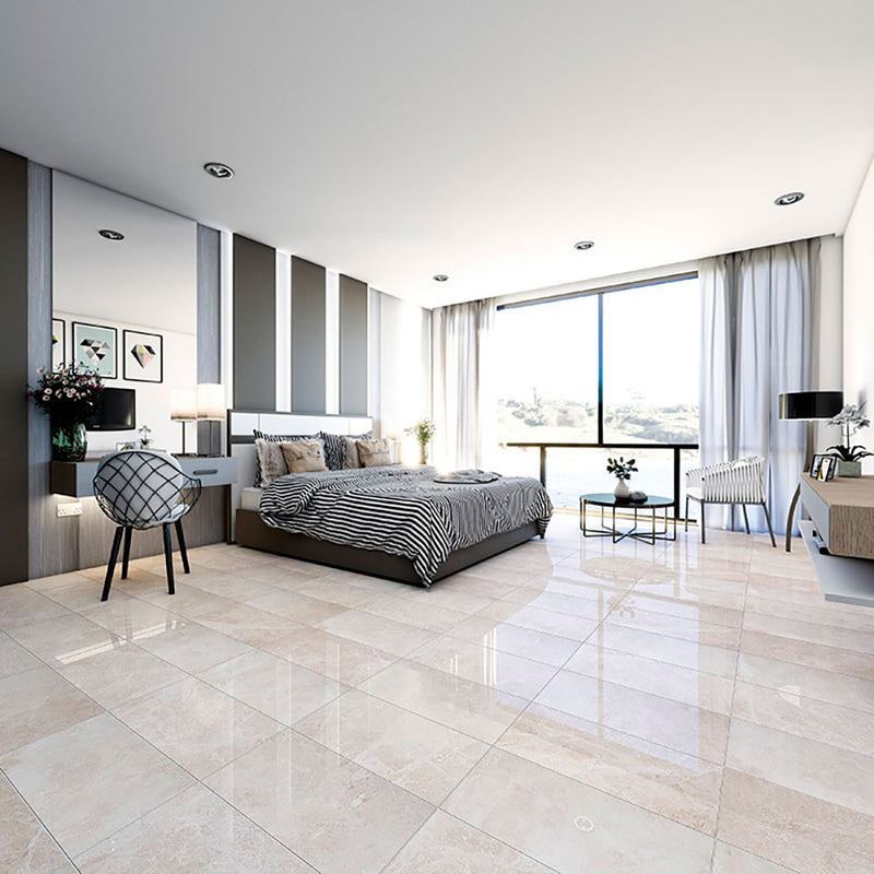 Delicate Beige Polished Marble Tiles 12x24 Marble Polished 12x24 Tiles — 2