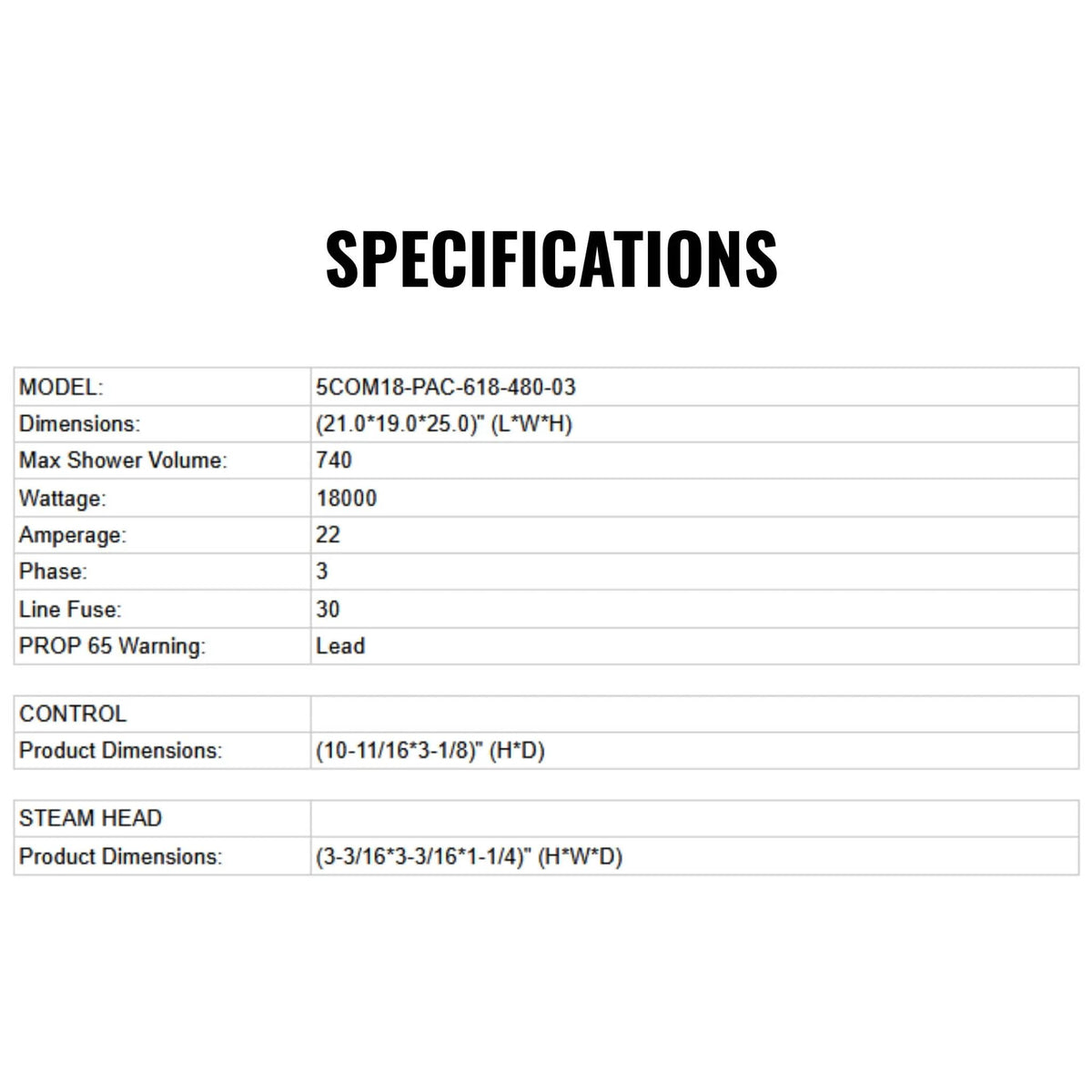 Delta 18KW Commercial Steam Generator With Digital Control [5COM18-PAC-618] (SAK78456) by SAKSBY WHOLESALE