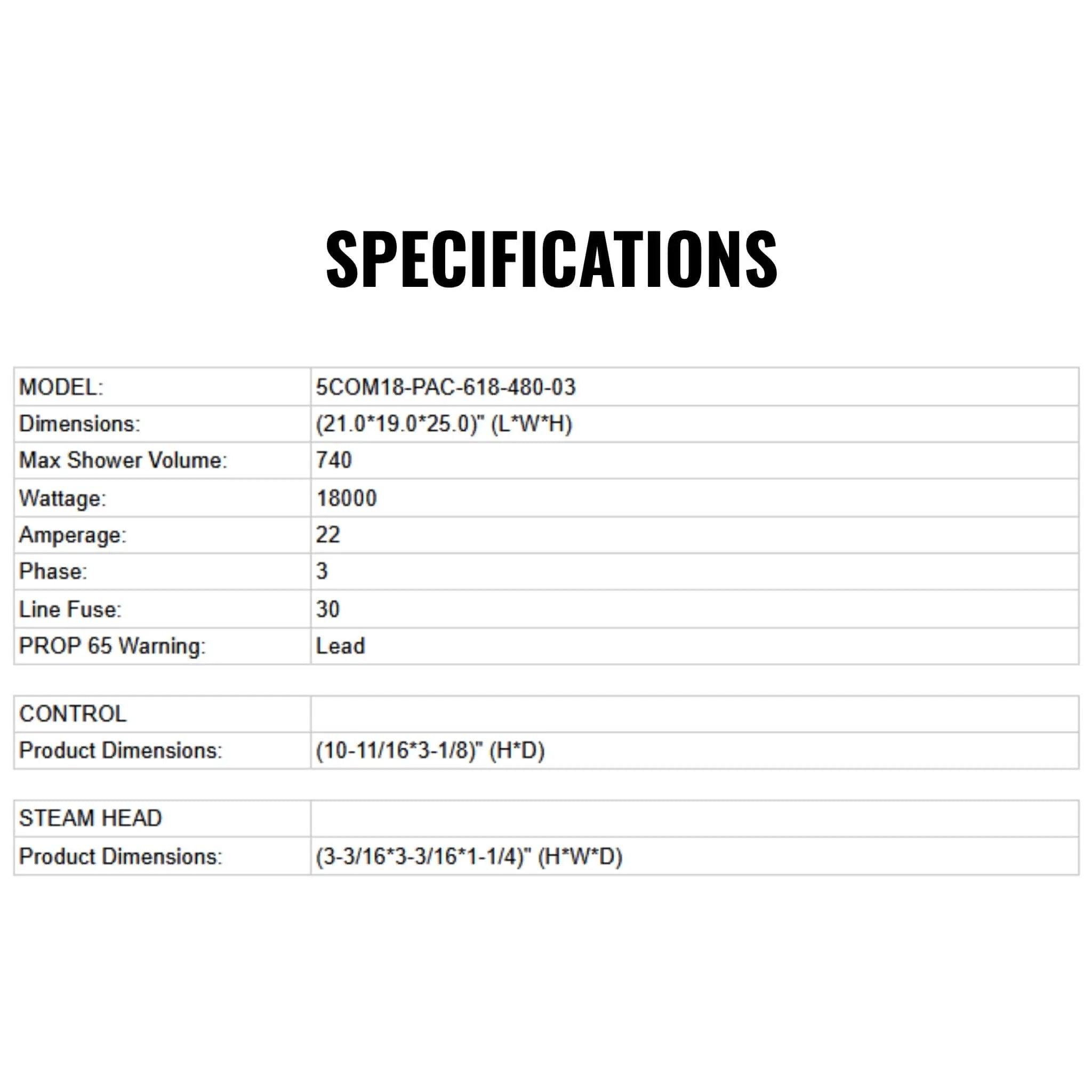 Delta 18KW Commercial Steam Generator With Digital Control [5COM18-PAC-618] (SAK78456) by SAKSBY WHOLESALE
