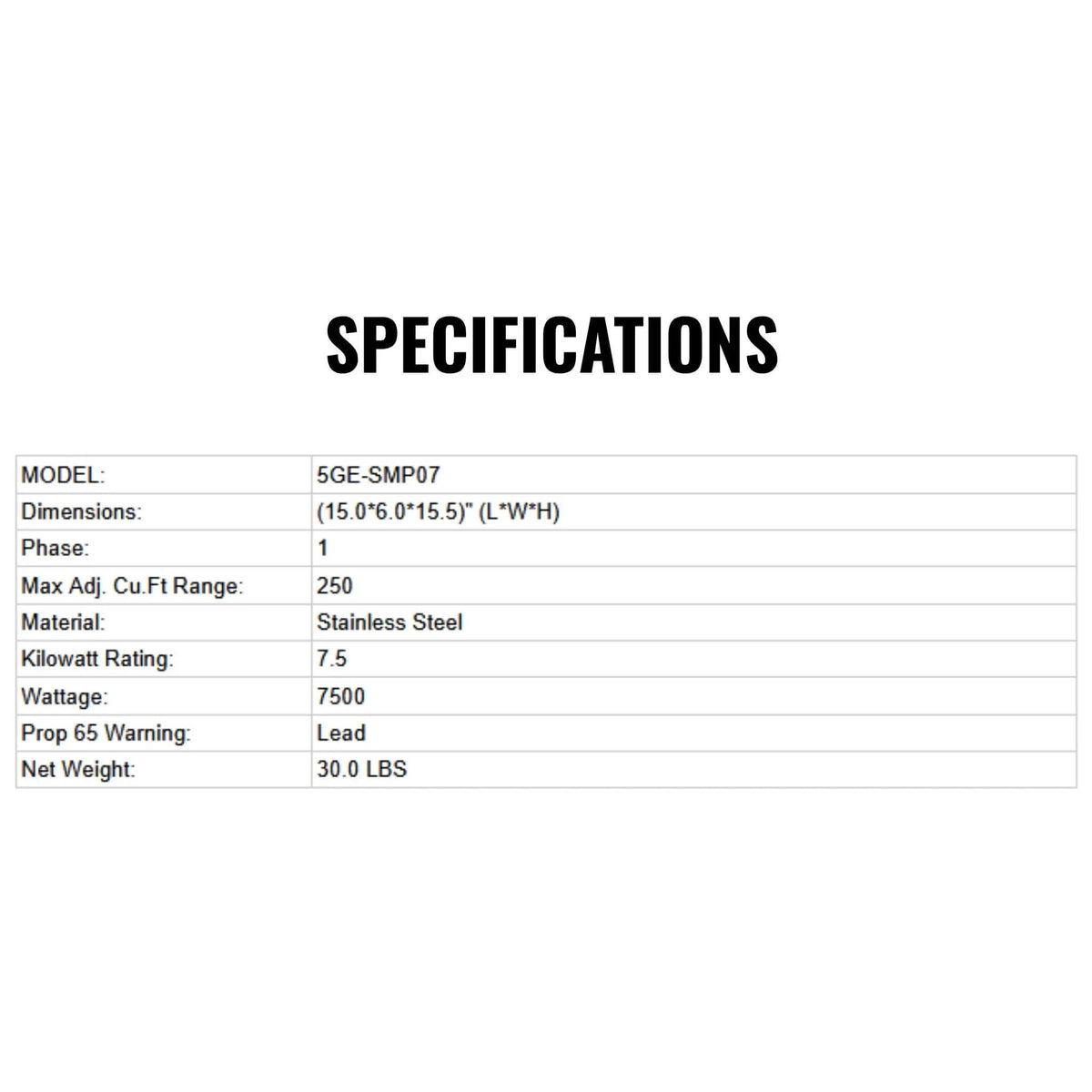 Delta SteamScape 7.5KW SMP7 Steam Generator [5GE-SMP07] (SAK76290) by SAKSBY WHOLESALE