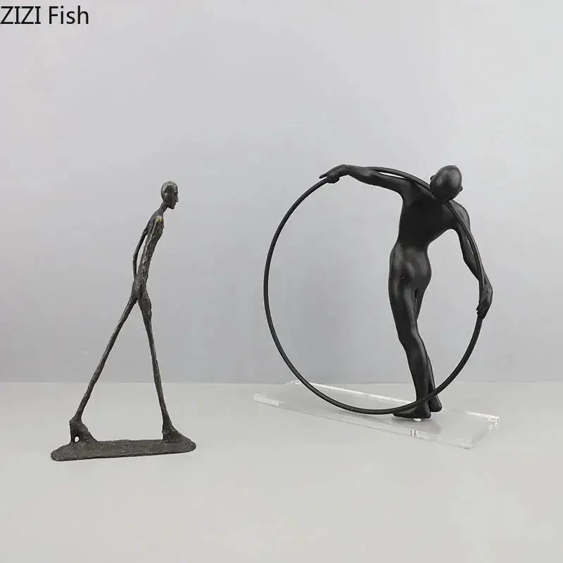 Desk Statue - Modern Metal Small by House Of Avana