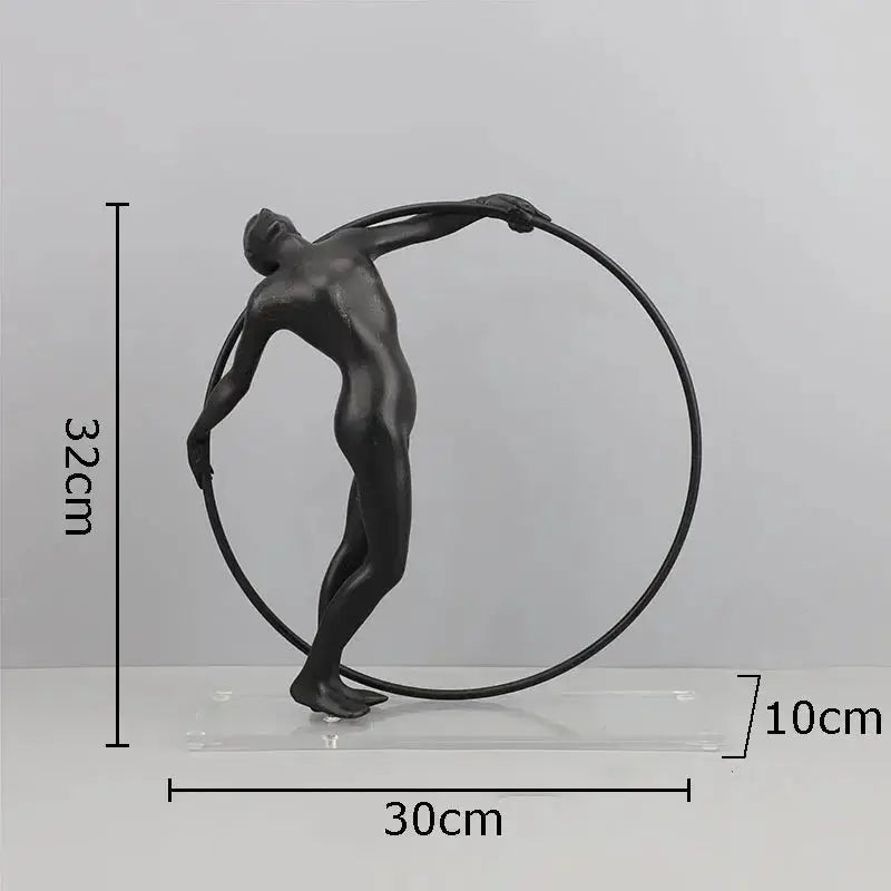 Desk Statue - Modern Metal Small by House Of Avana