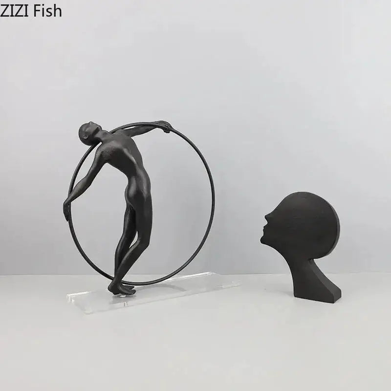 Desk Statue - Modern Metal Small by House Of Avana