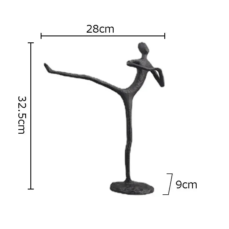 Desk Statue - Modern Metal Small by House Of Avana