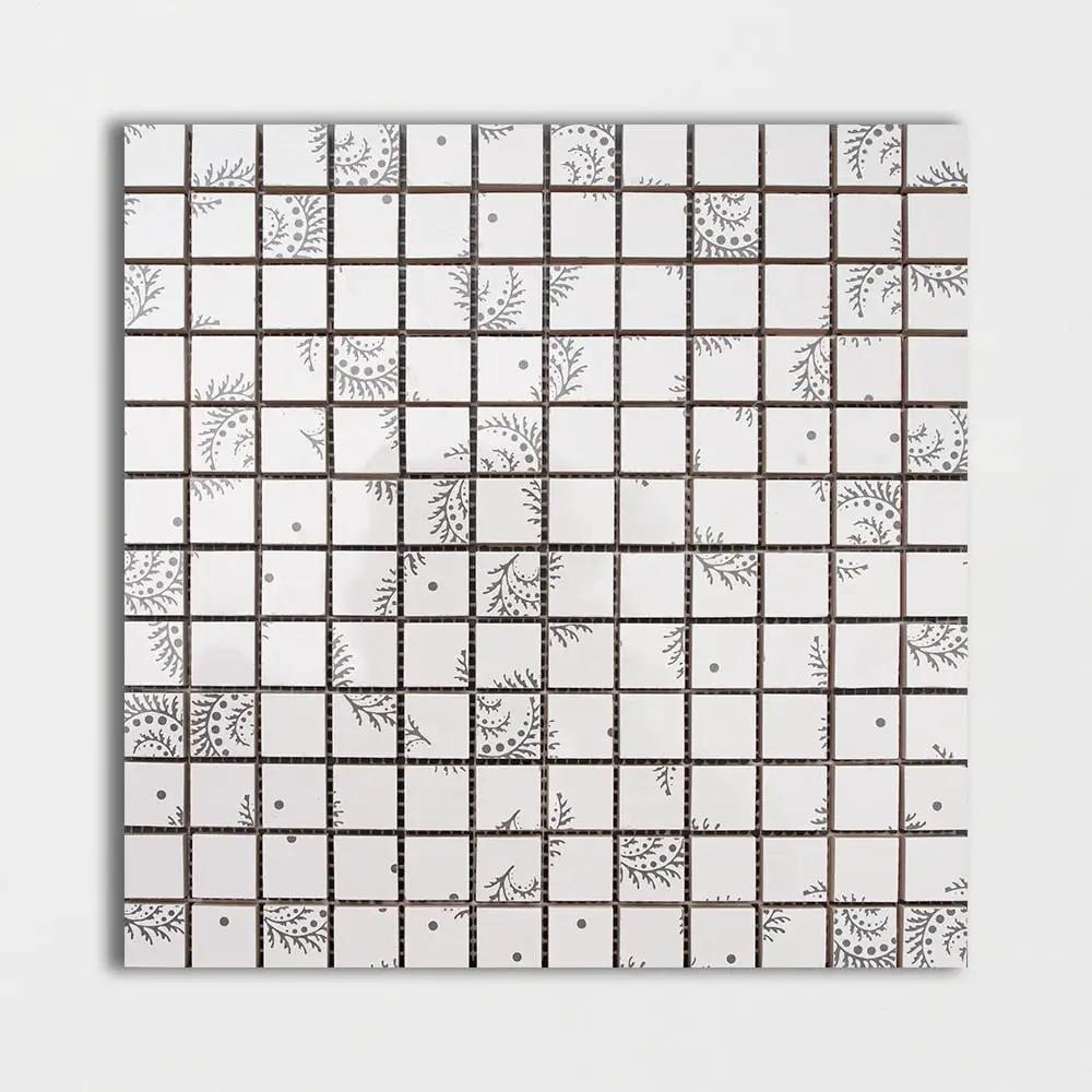 Desmond Blend Glossy 1x1 Ceramic Mosaics 12x12 by Stonetiledepot