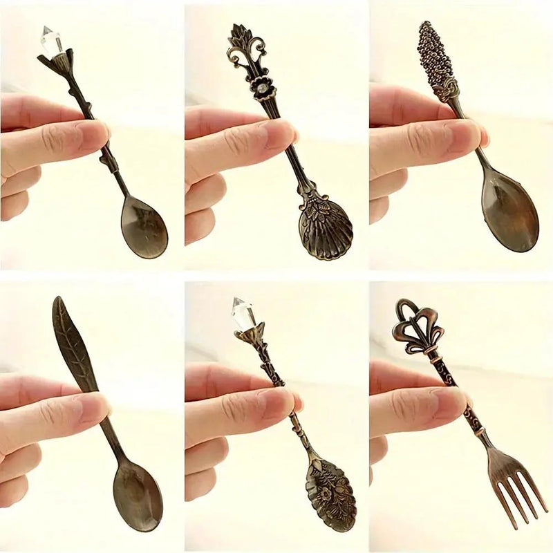 Dessert Spoons - Vintage Metal Golden by House Of Avana