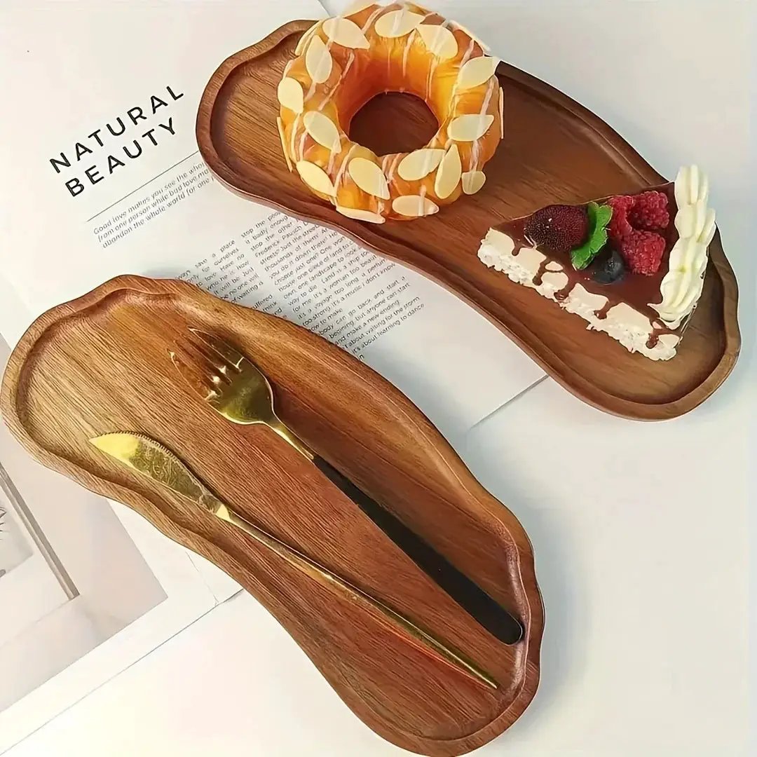 Dessert Tray - Wooden Rectangular by House Of Avana