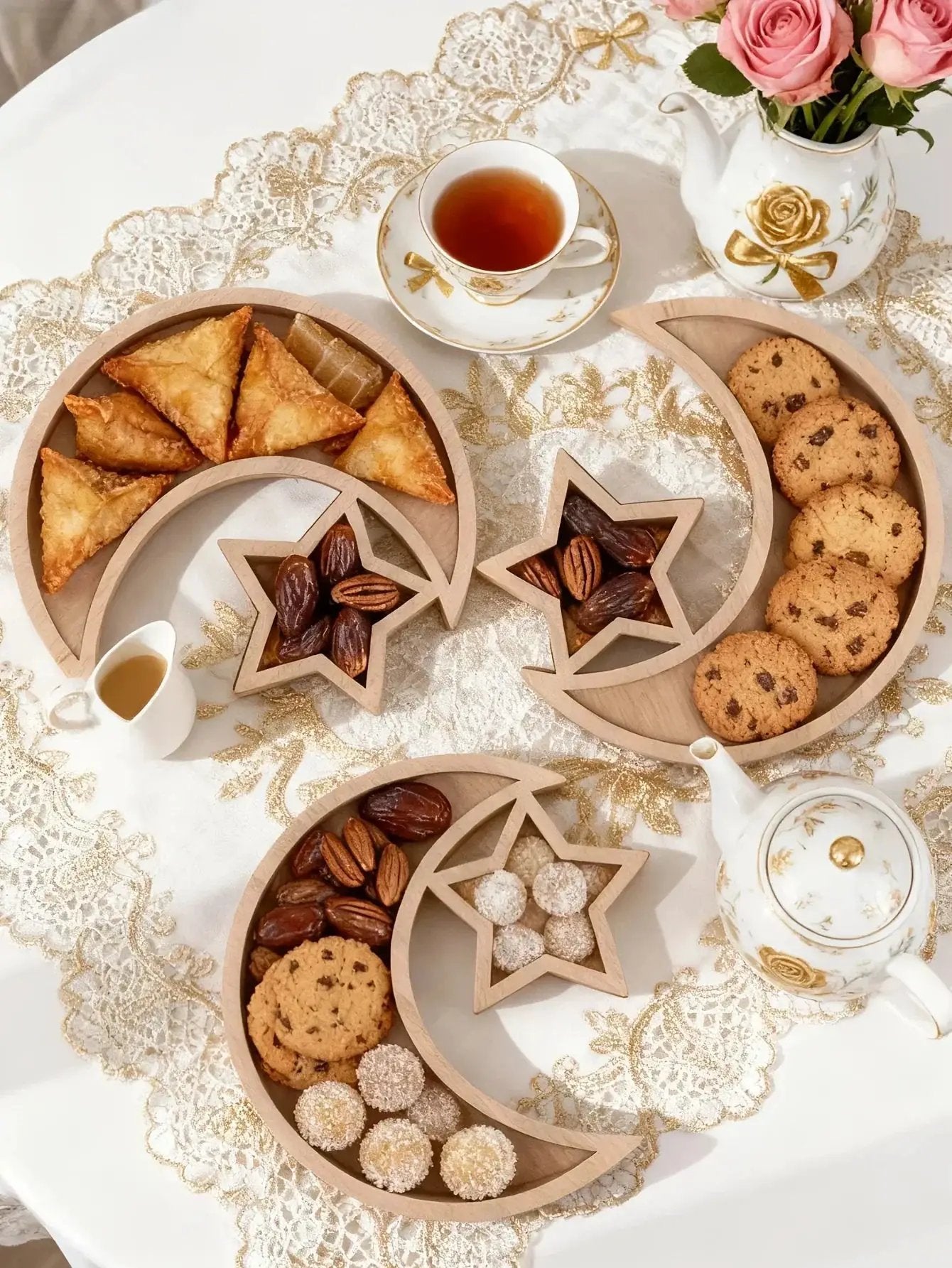 Dessert Tray - Wooden Serving by House Of Avana