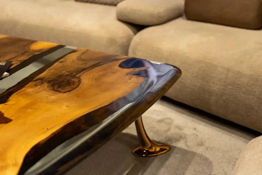 Luxury Epoxy Resin River Walnut Coffee Table | Osso Collection by Gizz