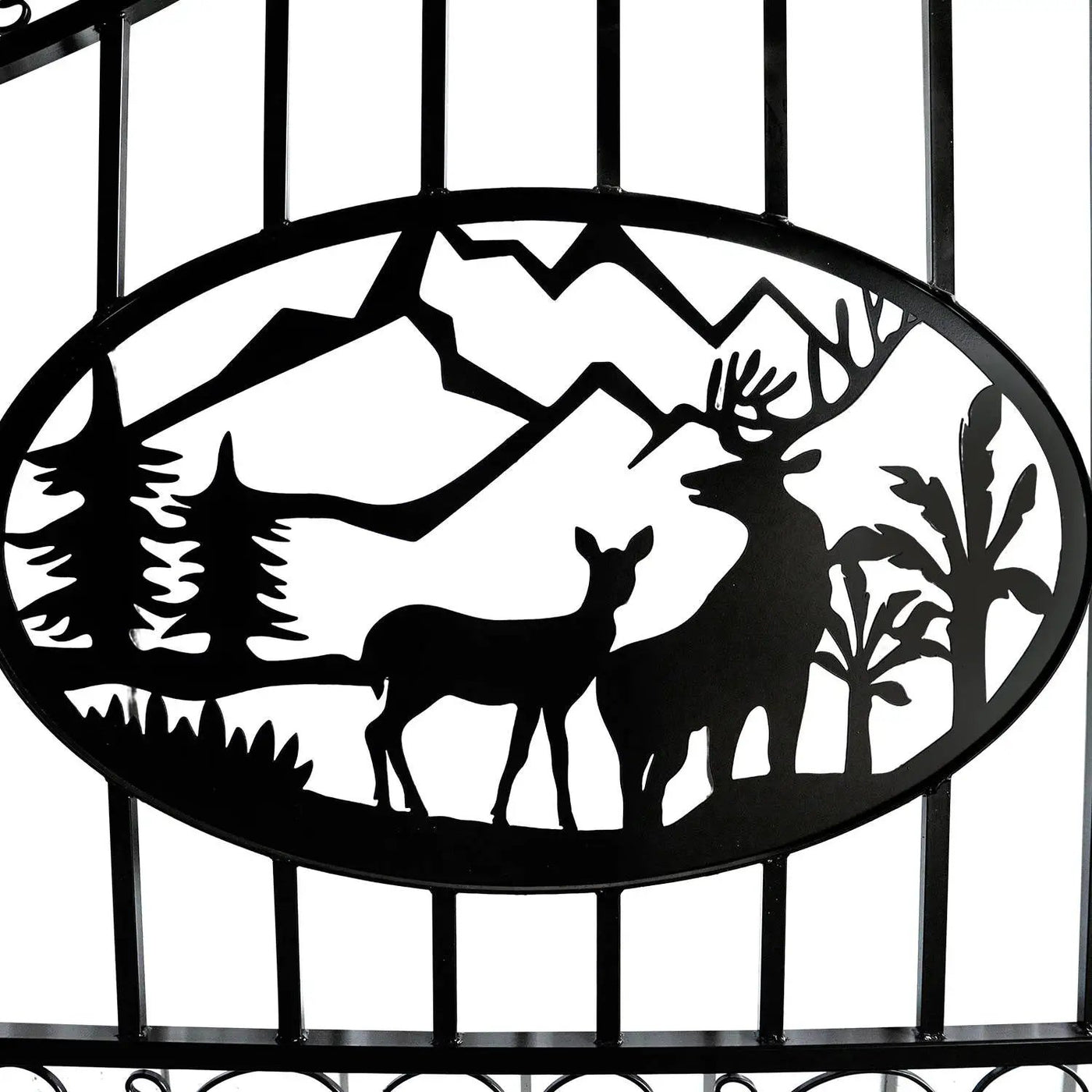 14x8 ft Steel Dual Swing Driveway Gate by Chery Industrial