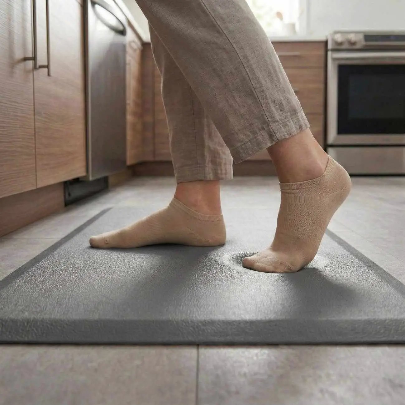 Kitchen Mat, Gray by Boutique Rugs