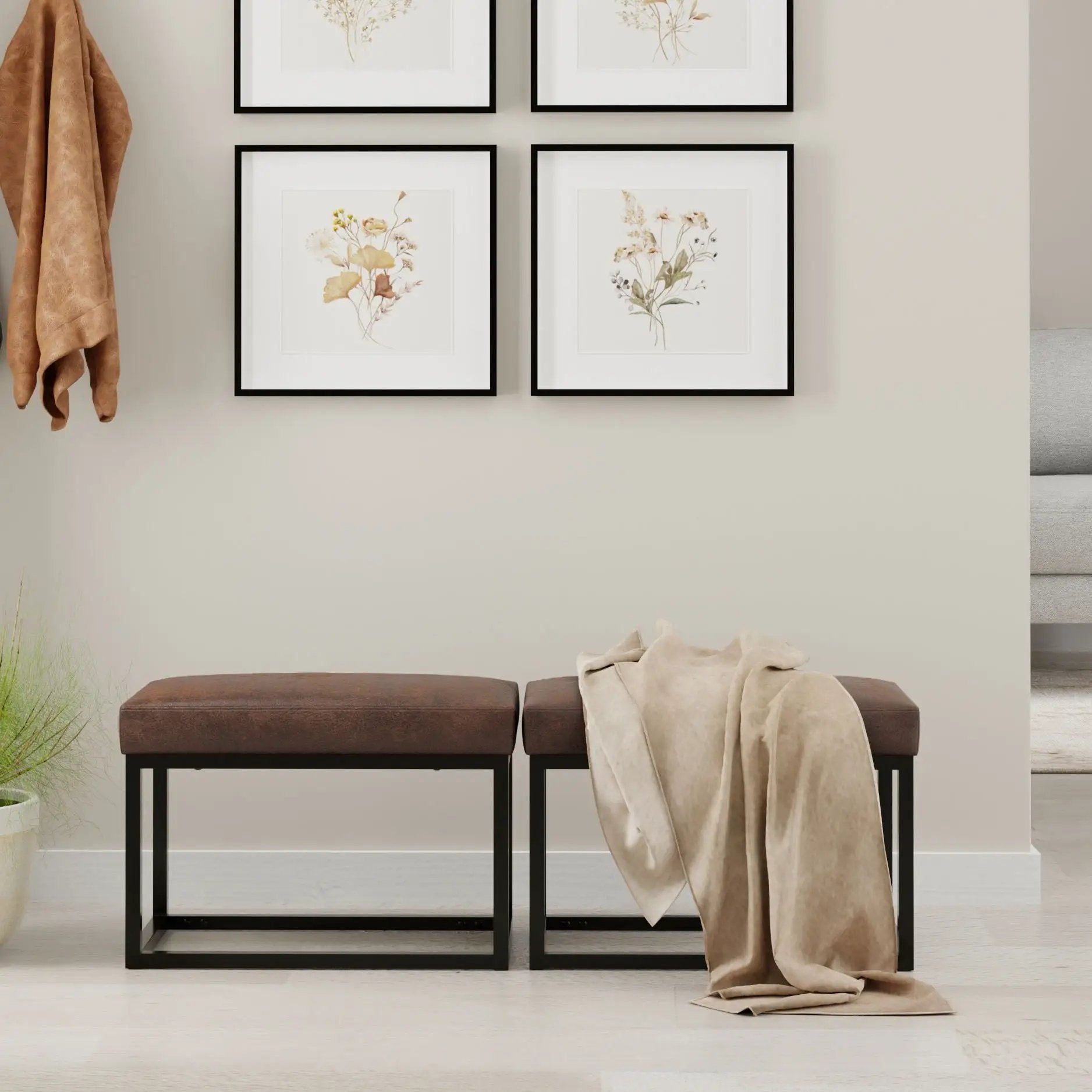 Reynolds - Small Bench - Distressed Chestnut Brown by HouseOfZazla