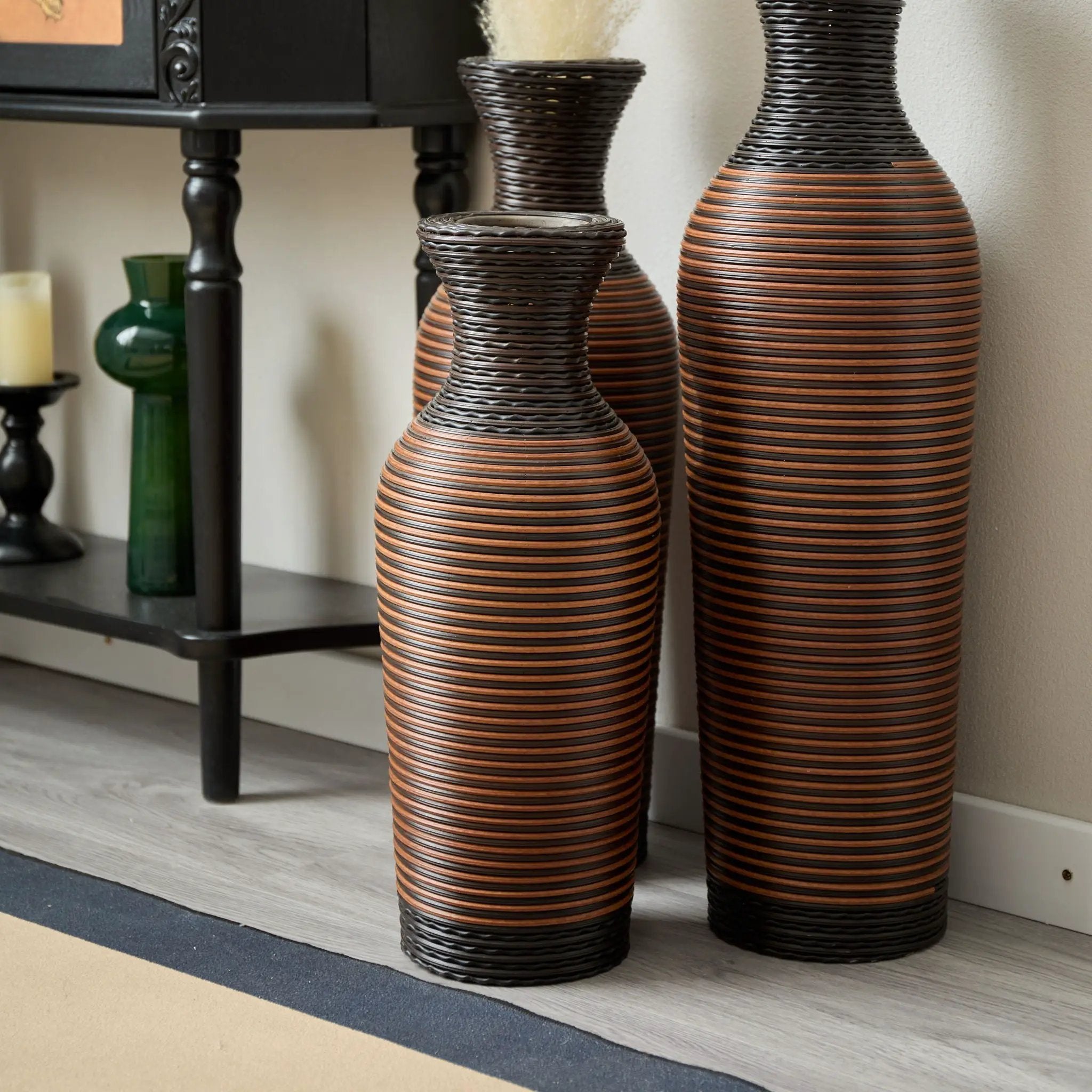 Classic And Neat Floor Vase, High Independent Flower Stand (Set of 3) by HouseOfZazla
