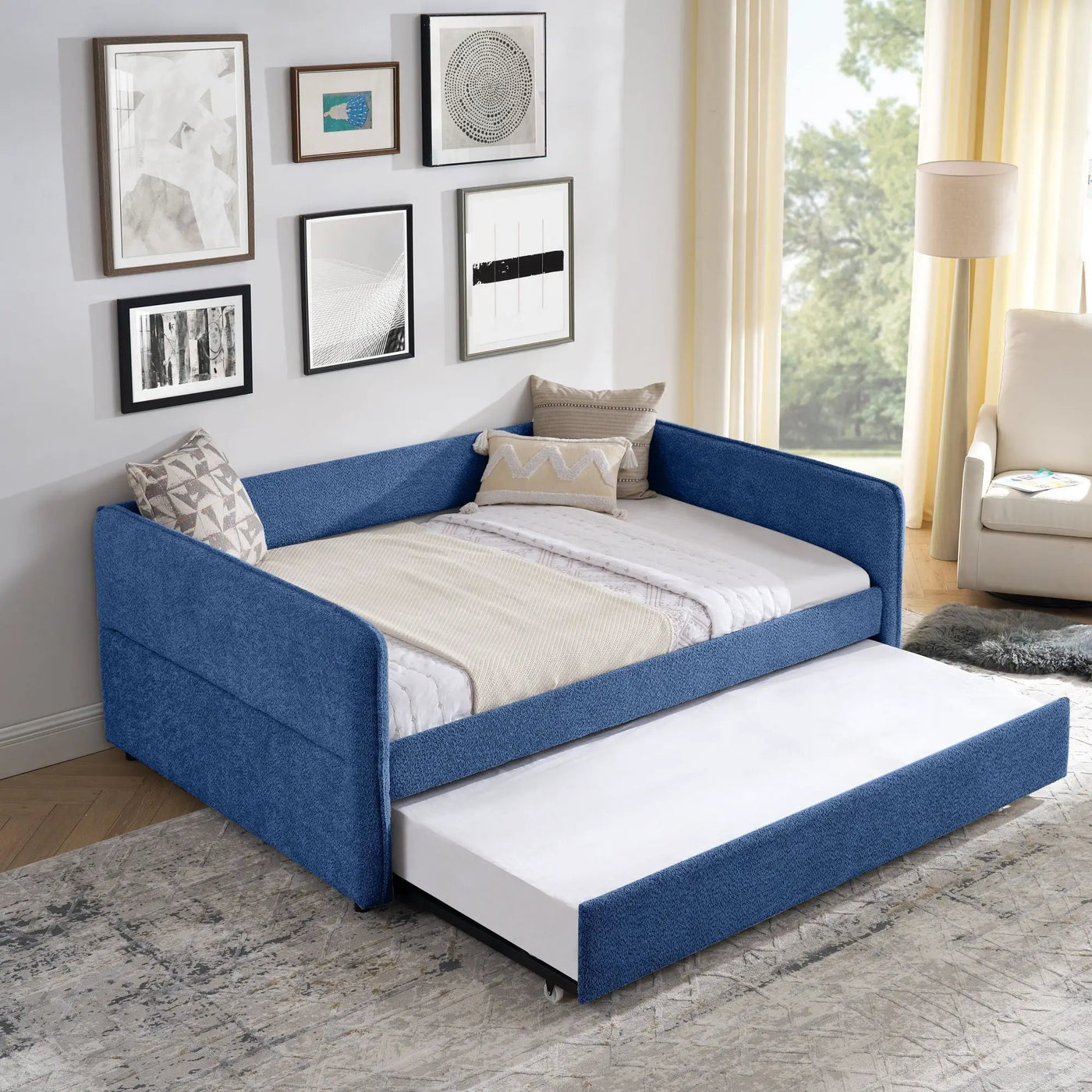 Upholstered Daybed With Pop Up Trundle by HouseOfZazla