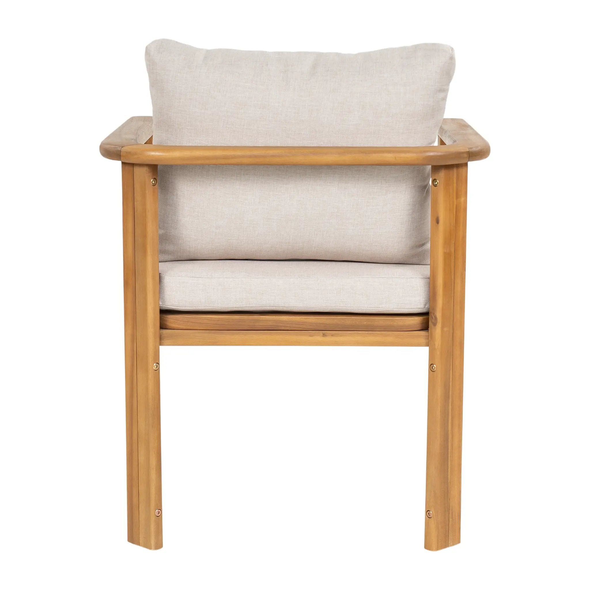 Kaja Outdoor Acacia Wood Dining Chair, Teak Finish Frame by HouseOfZazla