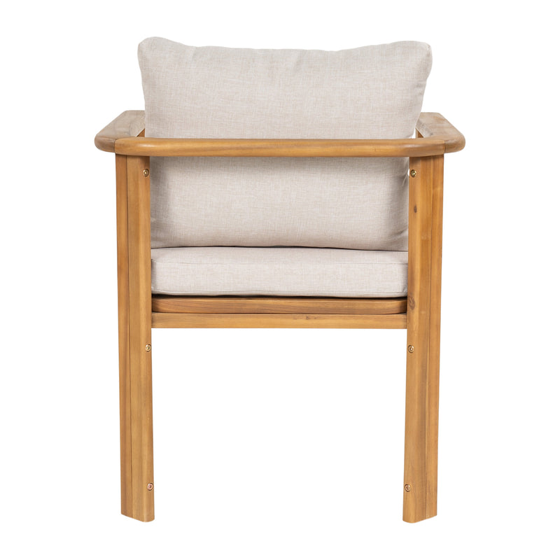 Kaja Outdoor Acacia Wood Dining Chair, Teak Finish Frame by HouseOfZazla