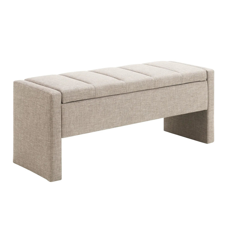Modern Upholstered Large Bed End Bench With Storage by Unique Piece Furniture