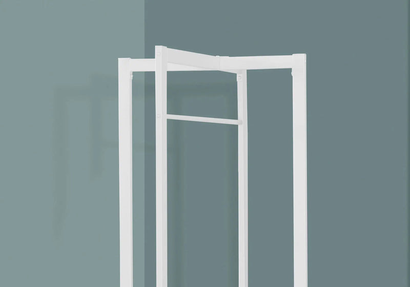 Coat Rack Hall Tree Free Standing Hanging Bar Entryway White by HouseOfZazla
