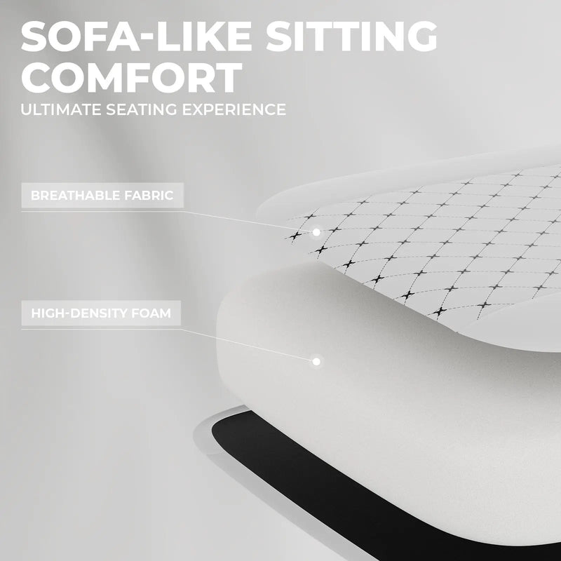 Gaming Chair with Massage, Ergonomic Design, White/Black by HouseOfZazla