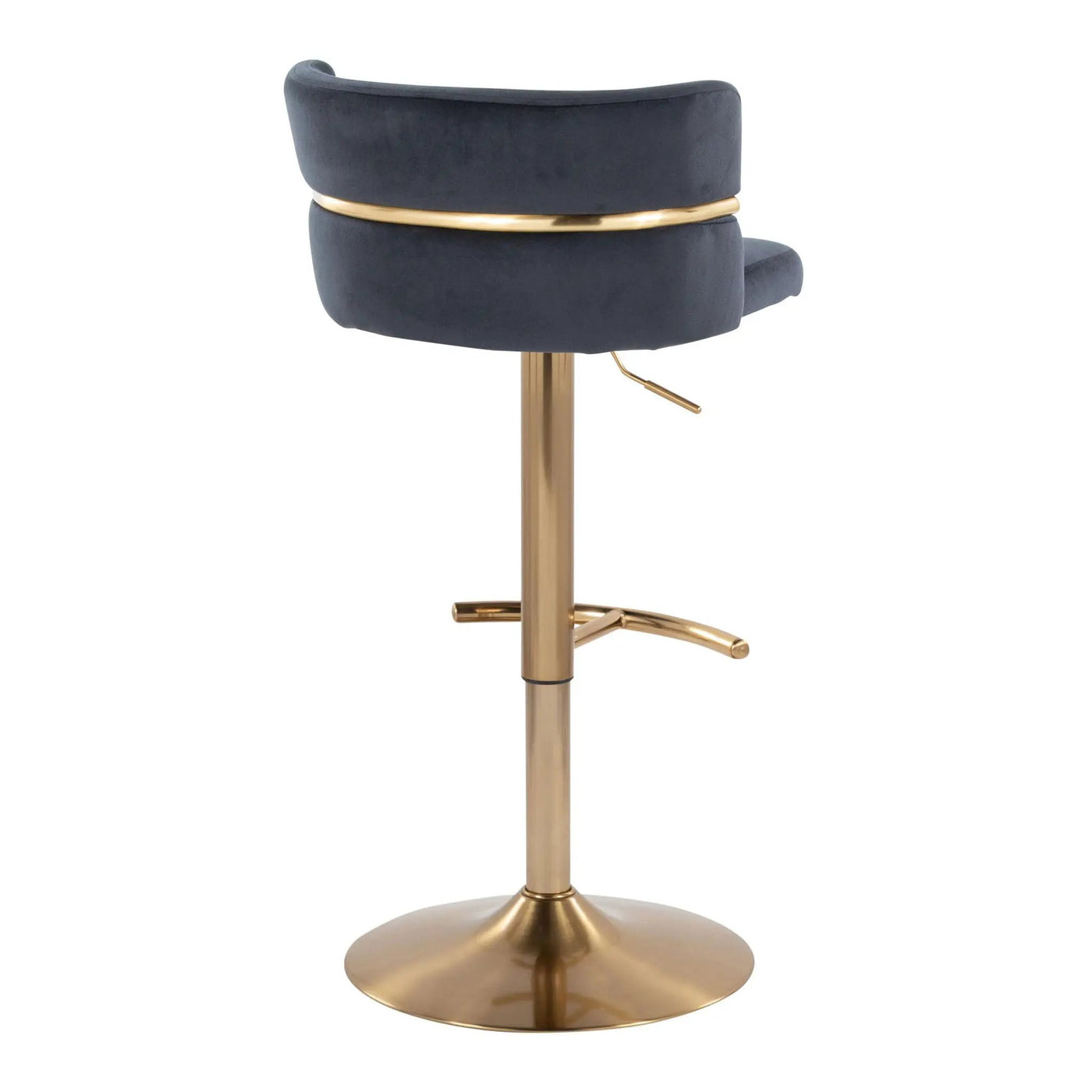 Cinch - Glam / Art Deco Adjustable Barstool With Swivel With Rounded T Footrest (Set of 2) by HouseOfZazla