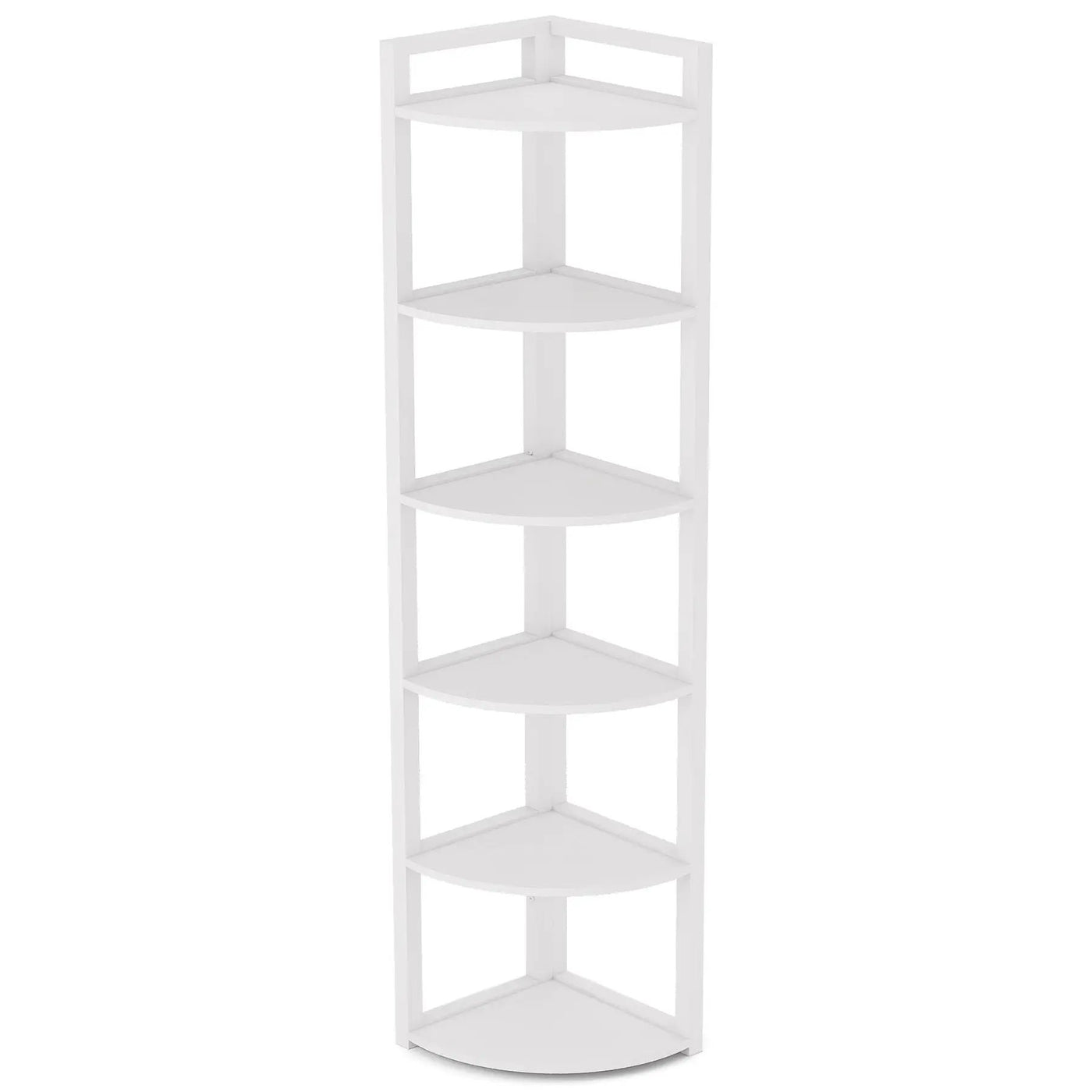 Tall 6 Tier Corner Bookshelf For Living Room by HouseOfZazla