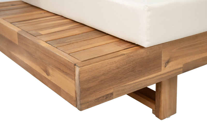 Outdoor 4pc Acacia Wood Sectional Patio Sofa Set by HouseOfZazla