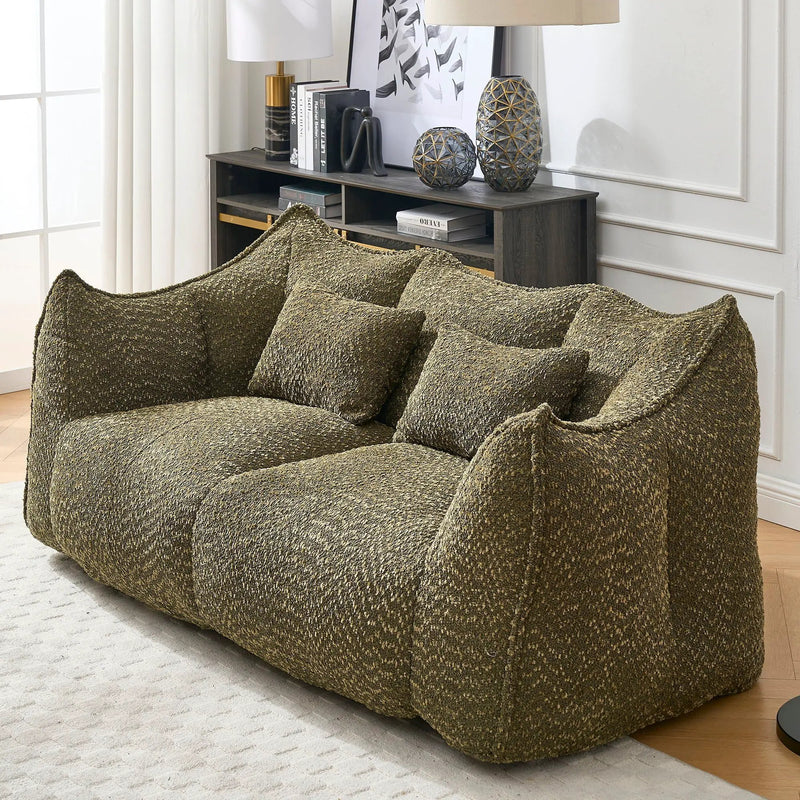 Comfortable Dual Beanbag Chair With High Resilience Foam Core For 2 People by HouseOfZazla