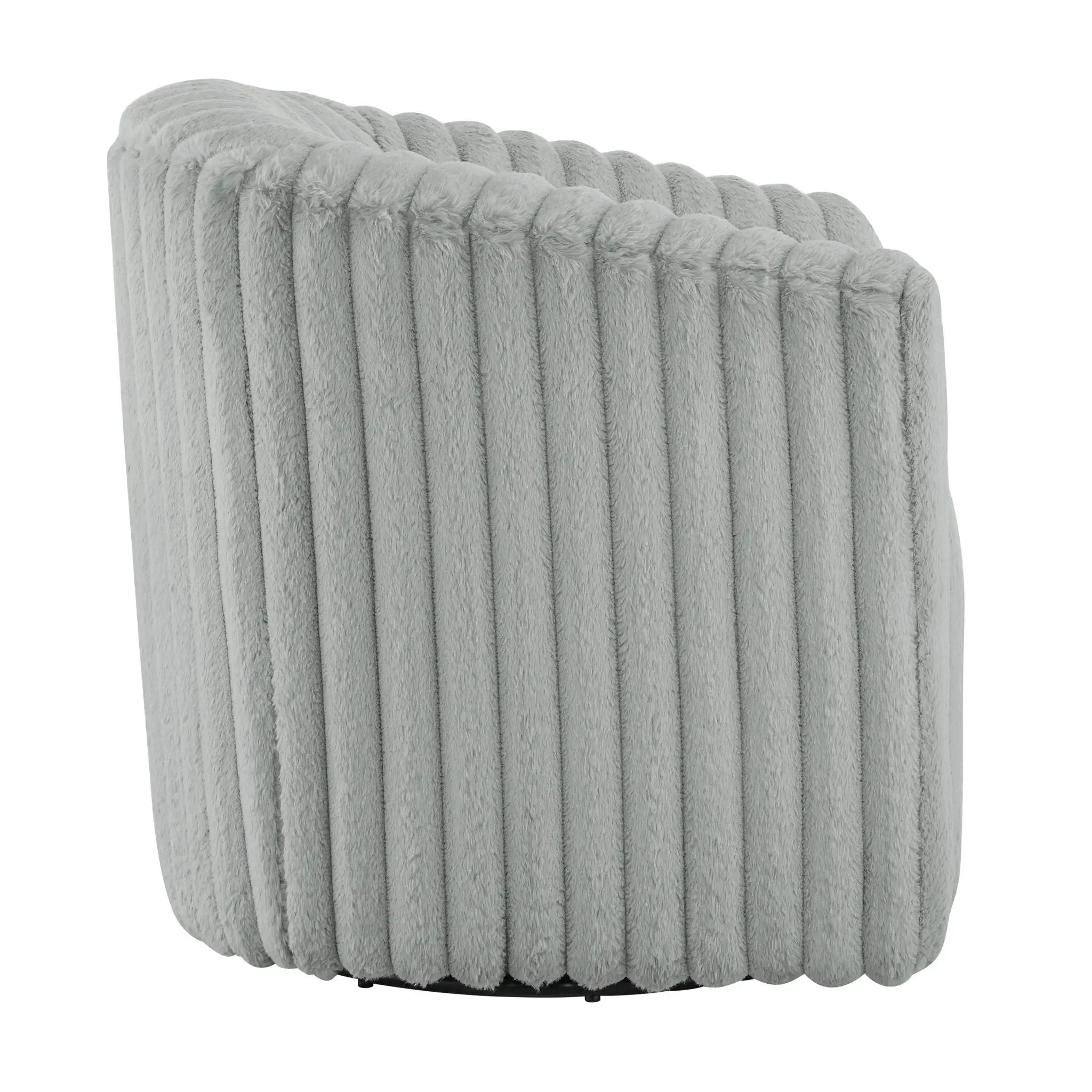 Alexa - Barrel Swivel Chair - Gray by HouseOfZazla