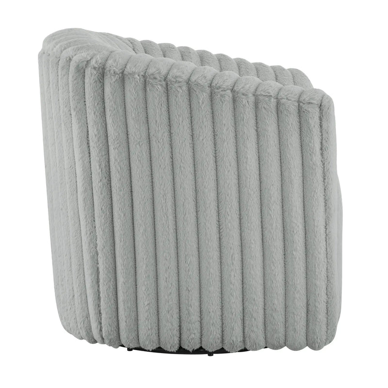 Alexa - Barrel Swivel Chair - Gray by HouseOfZazla