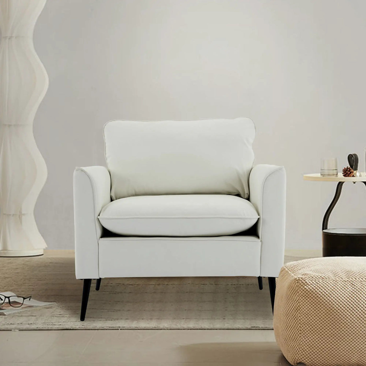 Nordic Retro Light Luxury Upholstered Sofa Chair by Unique Piece Furniture