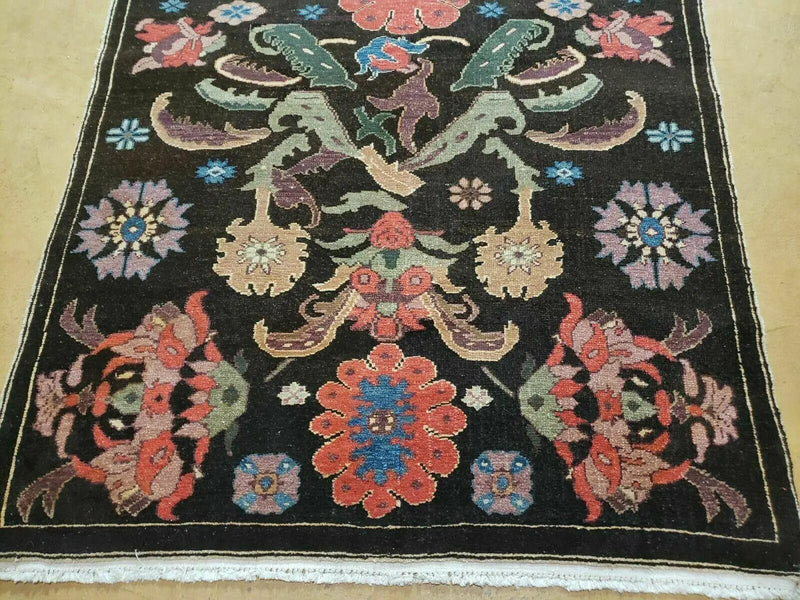 4' 5" X 16' 1" Antique Karabagh Caucasian Rug Handmade Wool Carpet Organic Dye by Jewel Rugs