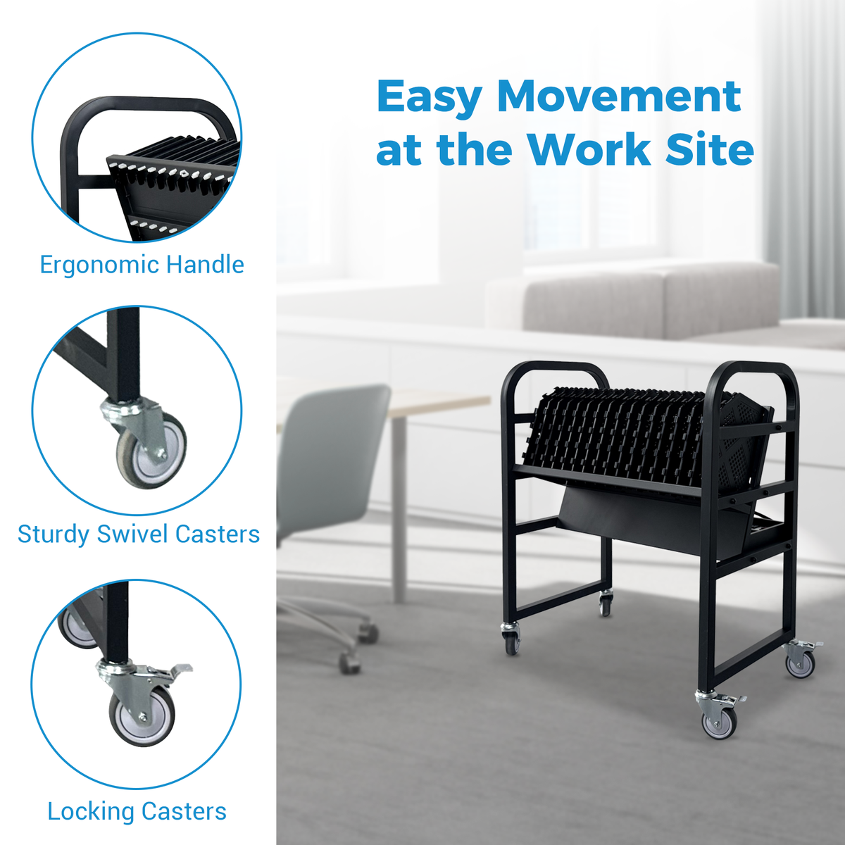 16-Device Mobile Open School Charging Cart Station by HouseOfZazla