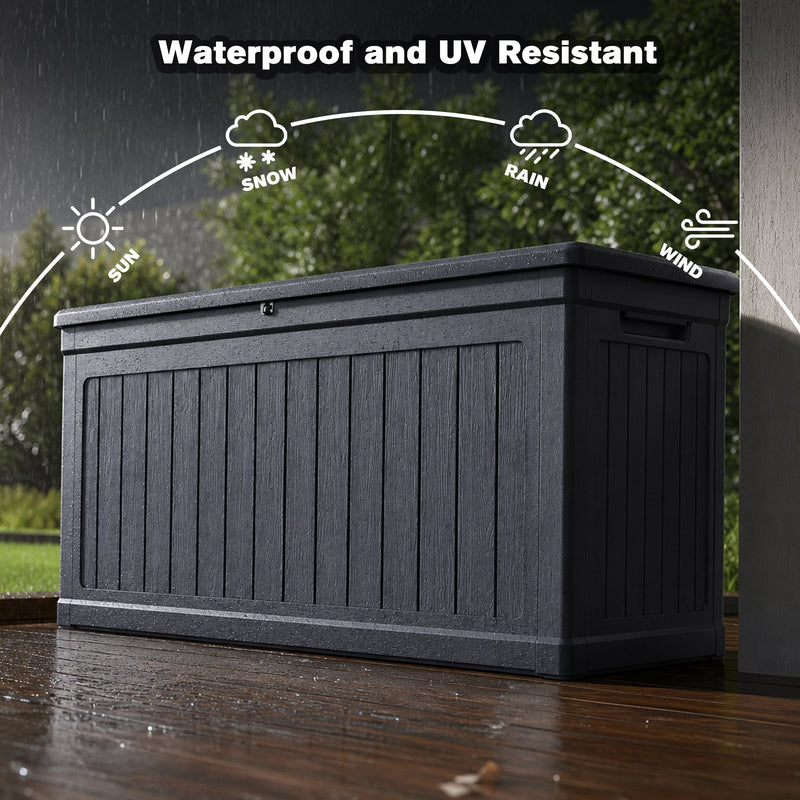 260 Gallon Large Outdoor Storage XXL Deck Box by HouseOfZazla
