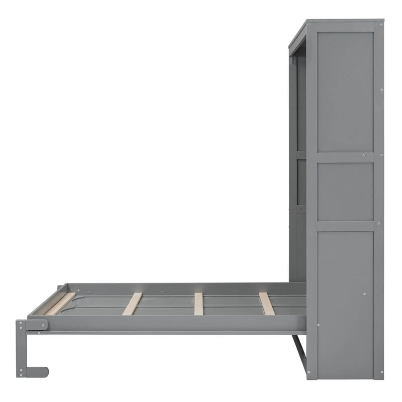 Murphy Wall Bed With Shelves, Space Saving